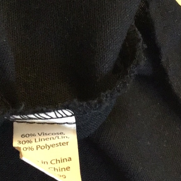 DKR long black linen blend tunic - Picture 4 of 4